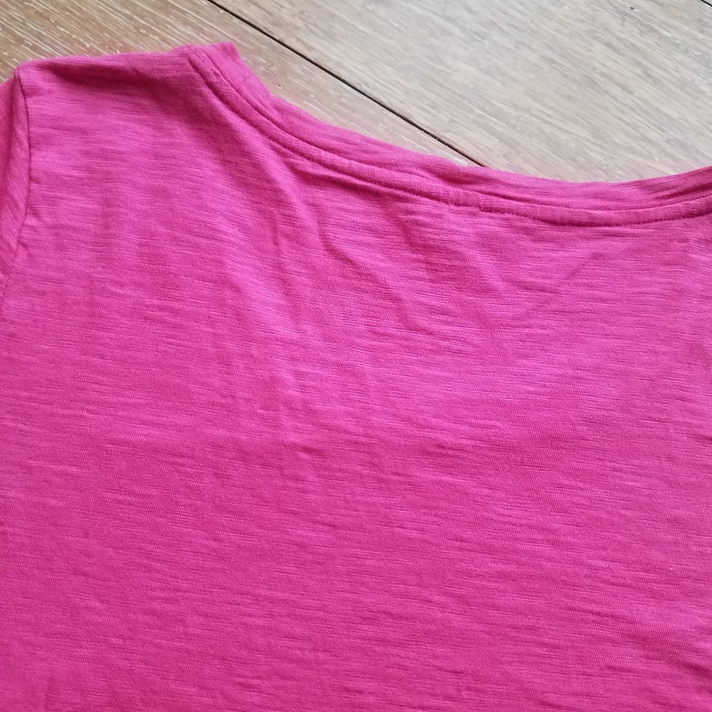 Talbots Pink Button Tee - Picture 9 of 9
